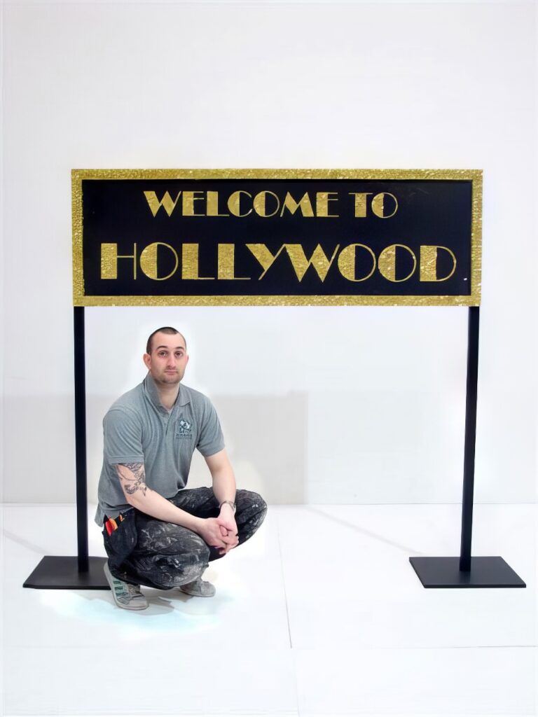Black Hollywood Welcome Sign | EPH Creative - Event Prop Hire