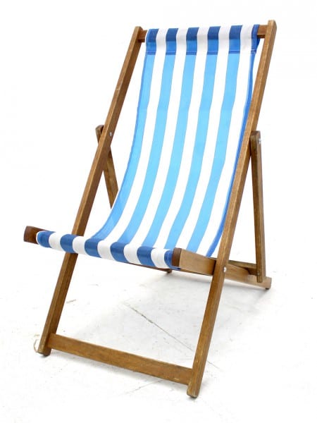 Traditional Deck Chair Blue Event Prop Hire