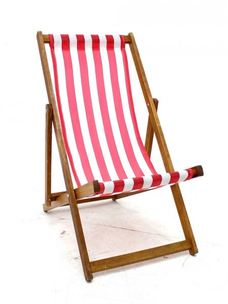 Traditional Deck Chair – Red