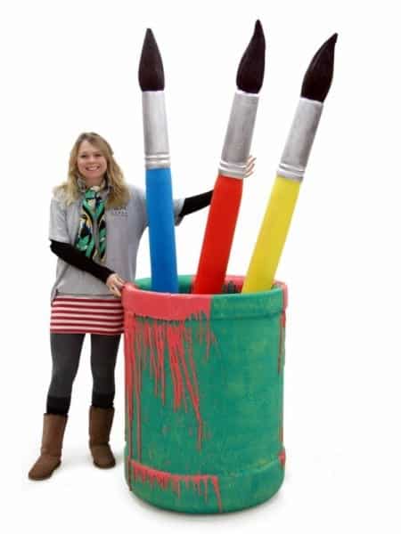 Giant Paint Pot and Brush # Green