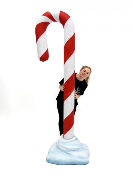 Giant Candy Cane Prop (Snow)
