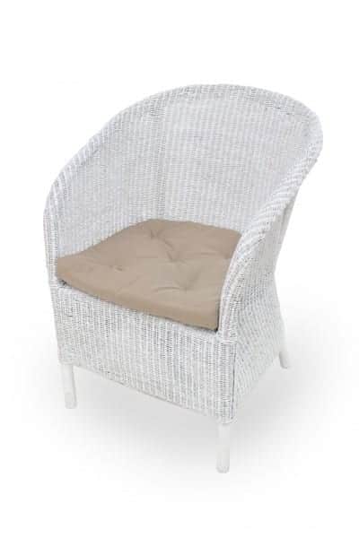 White Wicker Chair Event Prop Hire