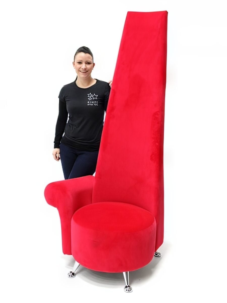 Modern High-Back Chair - Red | EPH Creative - Event Prop Hire