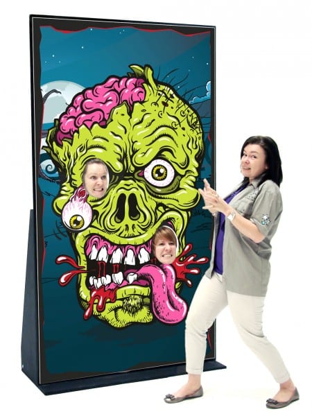 Green Zombie Peep Thru Board