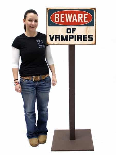 Beware of the Vampires Sign