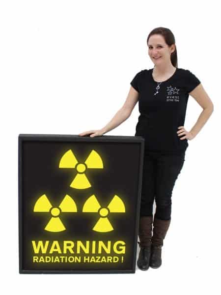 Warning ‘Radiation’ Light Box Sign