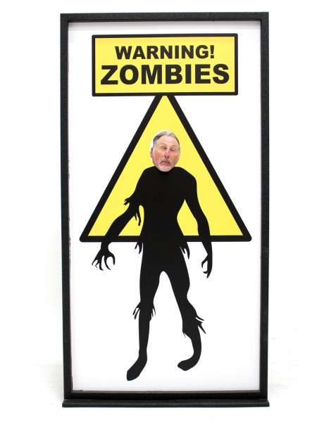 Warning! Zombie Peep Thru Board