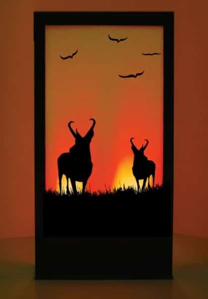 African Animal Silhouette Panel