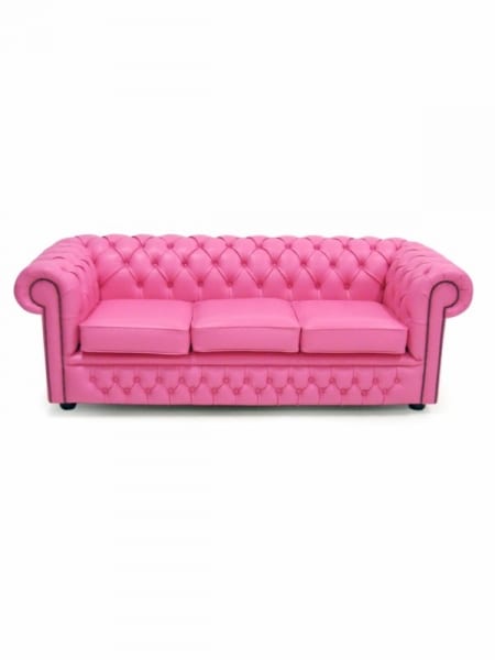 Hot Pink Chesterfield Sofa 3 Seater