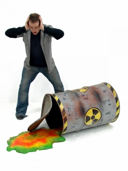 Radioactive Waste Spillage Barrel