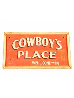 Cowboy’s Place Sign
