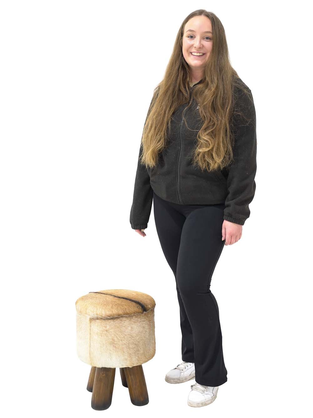 FUR155_Cow Hide Stool (Short Leg)_event_prop_hire_EPH_Creative (6) copy _high_res copy _optimised
