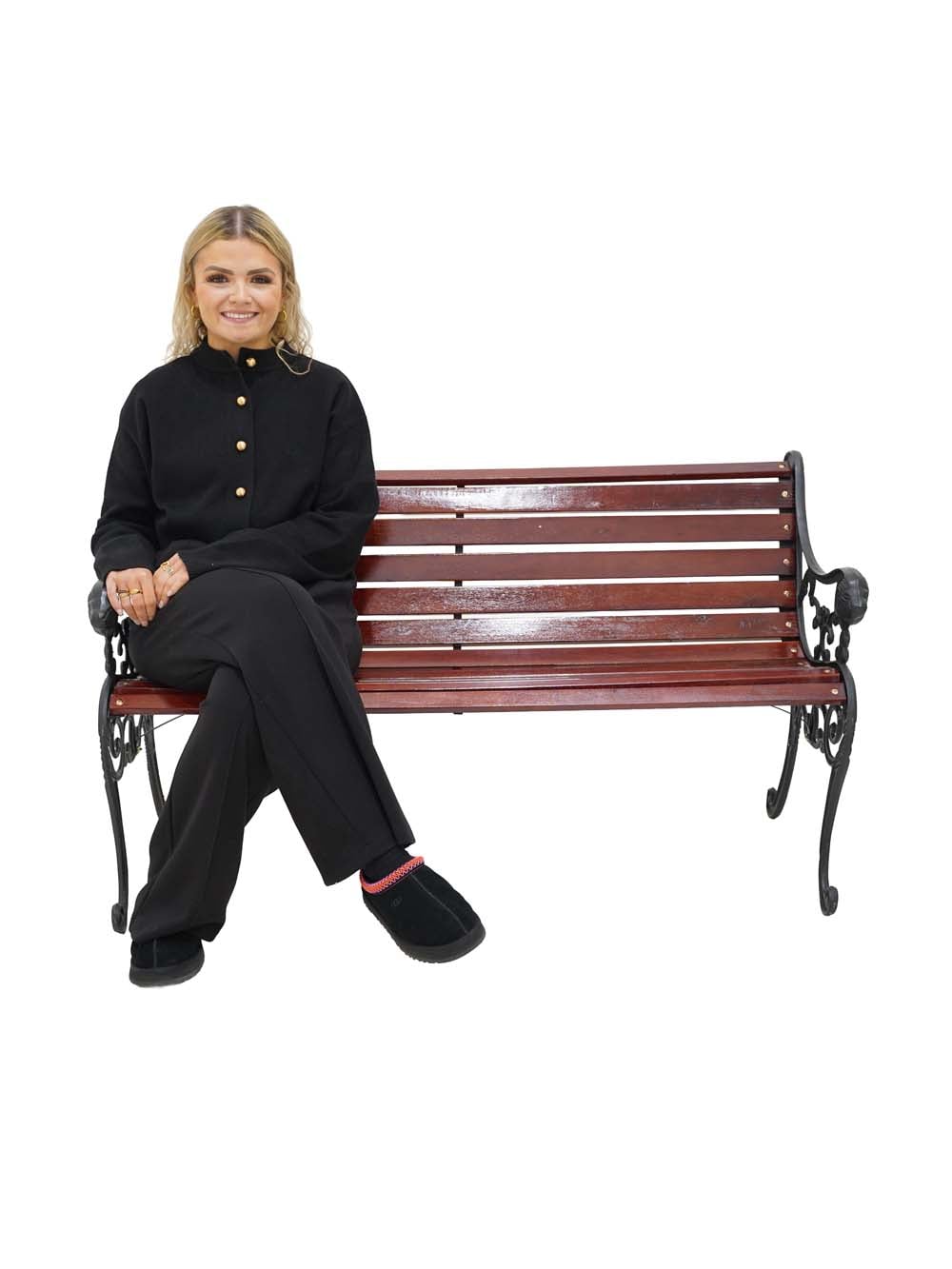 FUR207_Dark Wood Traditional Park Bench_event_prop_hire_EPH_Creative (3) copy _optimised