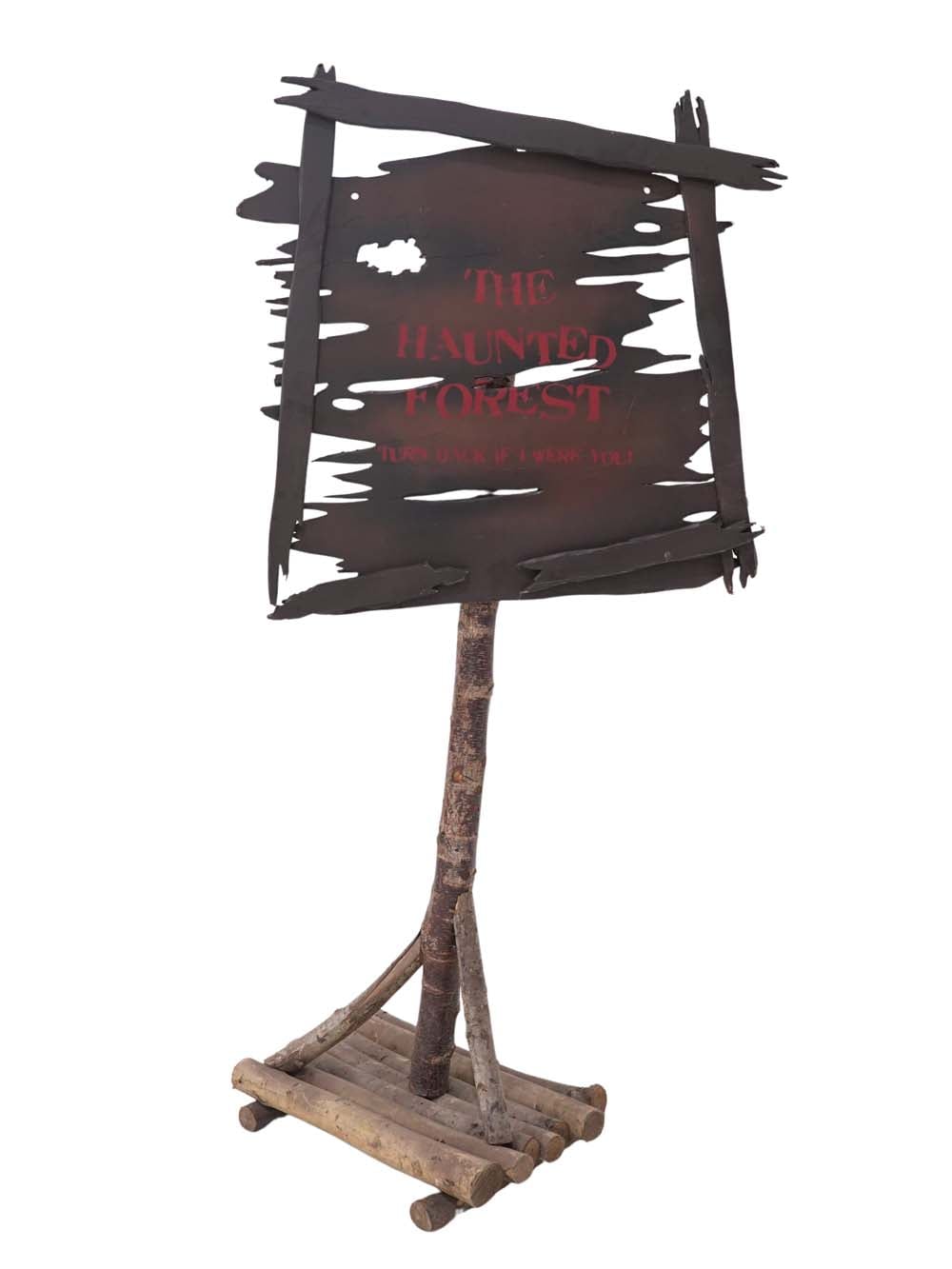 HLW123 _Haunted Forest Rustic Sign - Freestanding_event_prop_hire_EPH_Creative_135 copy _optimised
