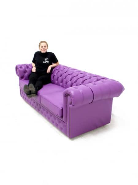 Purple Chesterfield Sofa 3 Seater