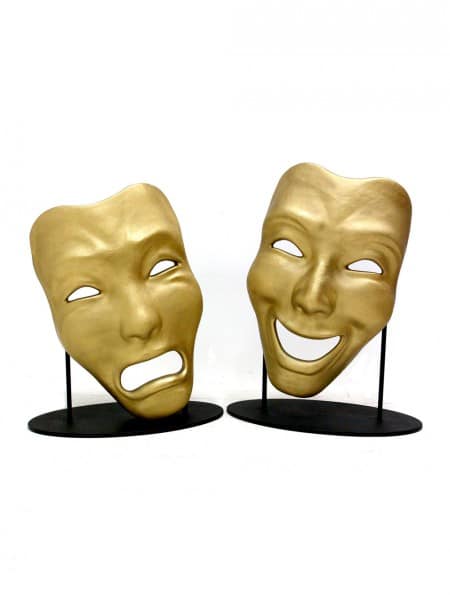 Comedy / Tragedy Masks (Pair)  EPH Creative - Event Prop Hire
