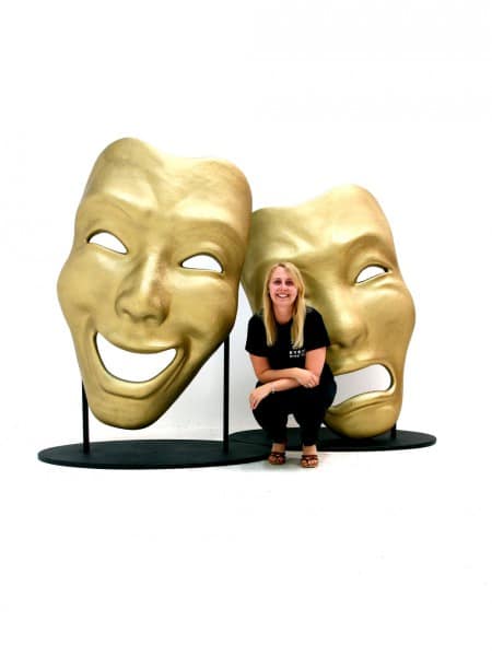 Comedy / Tragedy Masks (Pair)  EPH Creative - Event Prop Hire