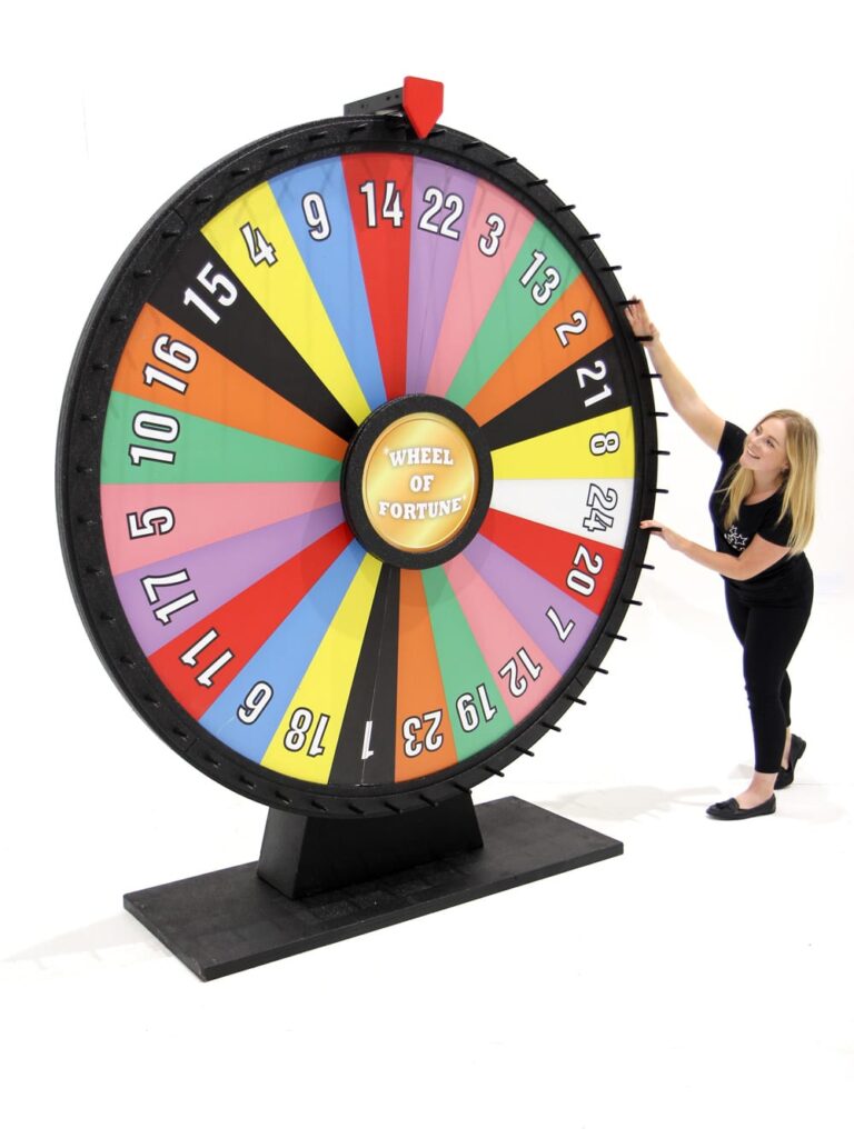 Wheel of Fortune Party Game (Black Frame) EPH Creative Event Prop Hire