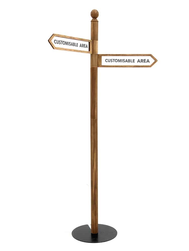 rustic-multi-directional-sign-post-x6-rotating-signs-event-prop-hire
