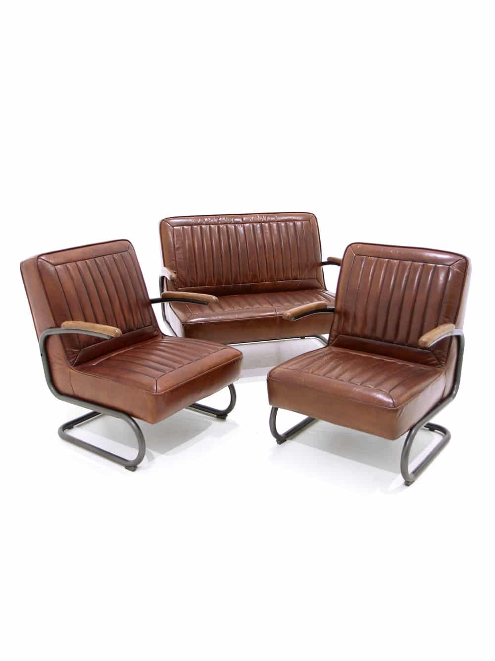 Vintage Style Pullman Leather Sofa