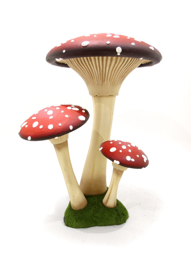 Giant Flat Cap Mushroom Cluster Red EPH Creative Event Prop Hire