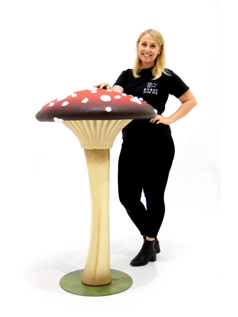 Giant Flat Cap Mushroom Cluster Red EPH Creative Event Prop Hire