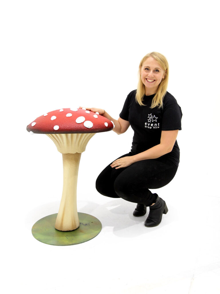 Giant Flat Cap Mushroom Cluster Red EPH Creative Event Prop Hire
