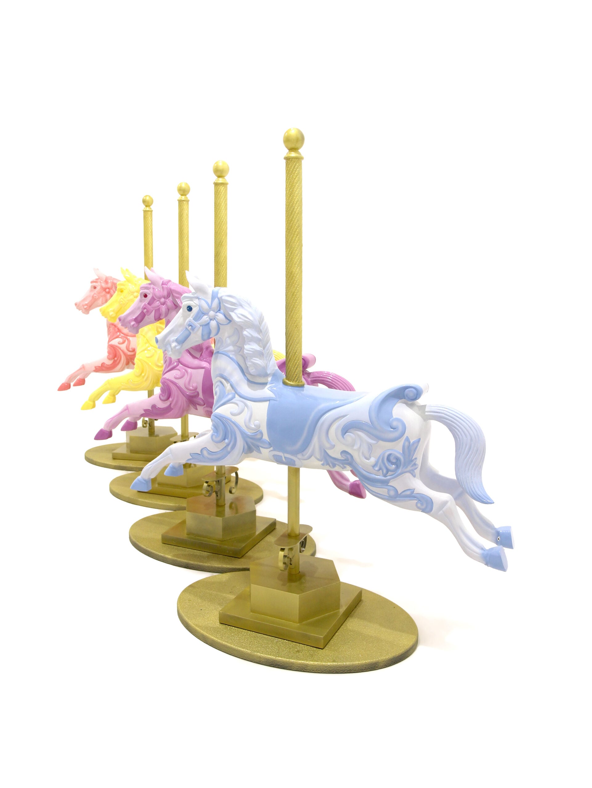 Traditional Carousel Horse - Pastel Blue | EPH Creative - Event Prop Hire
