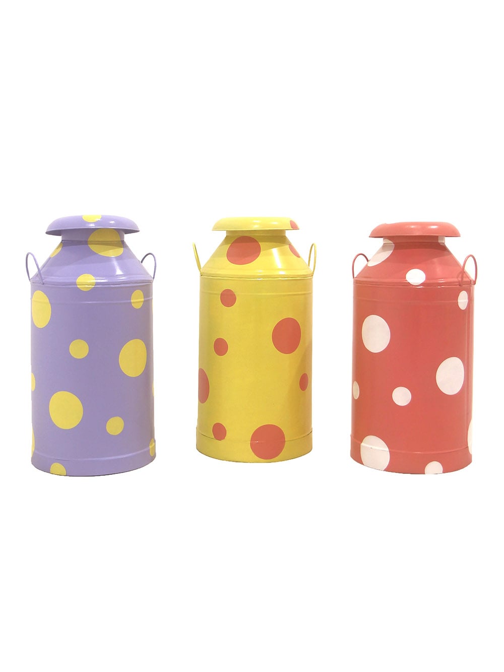 SN8863 SN8864 SN8865_Steel Milk Churns (Purple & Yellow, Pink & White and Yellow & Pink)_event_prop_hire_EPH_Creative_043_event_prop_hire_optimised