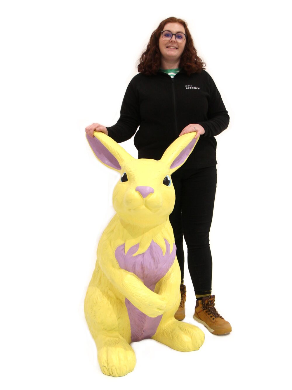Giant Pastel Pink/Violet Rabbit | EPH Creative - Event Prop Hire