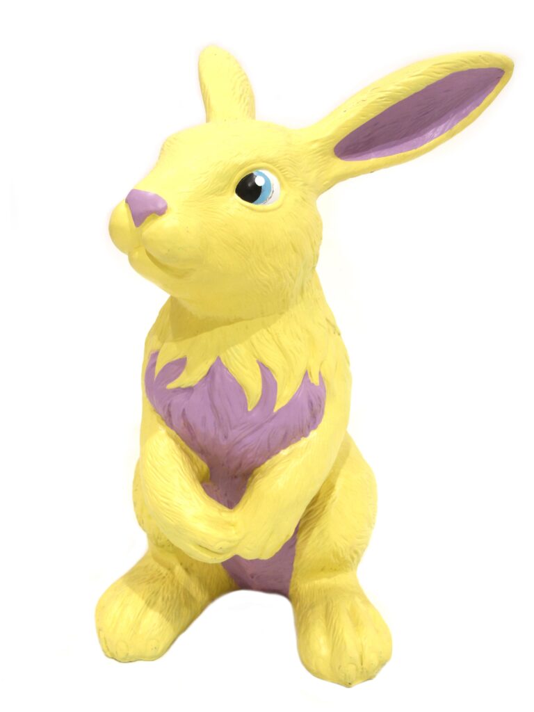 Giant Pastel Yellow / Violet Rabbit | EPH Creative - Event Prop Hire