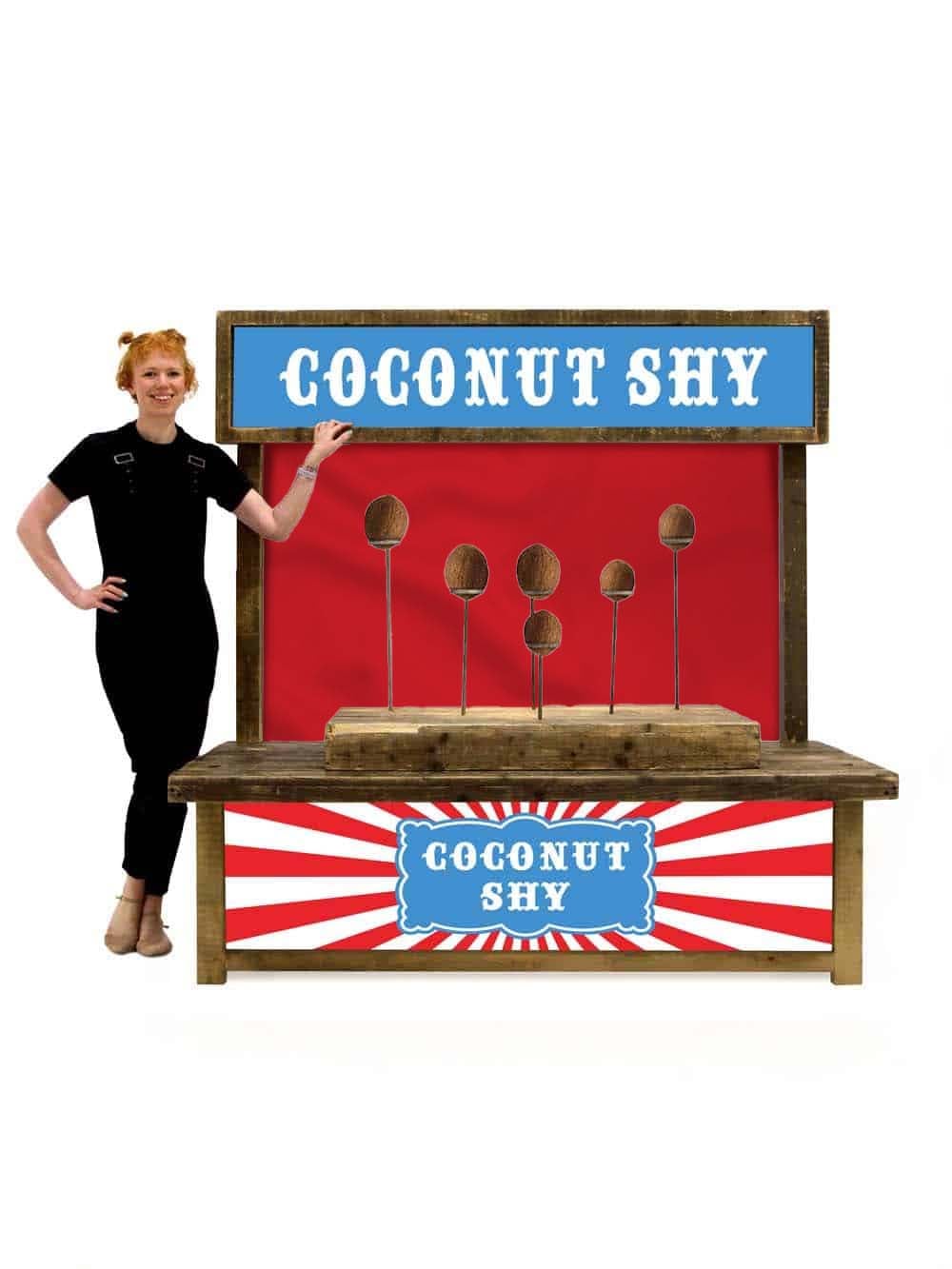 SN9803 Coconut Shy Fairground Game (Without Coconuts) Childrens with model _optimised