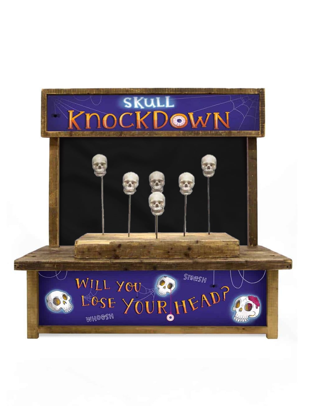 SN9815 Skull Knockdown Halloween Fairground Game (Childrens) _optimised