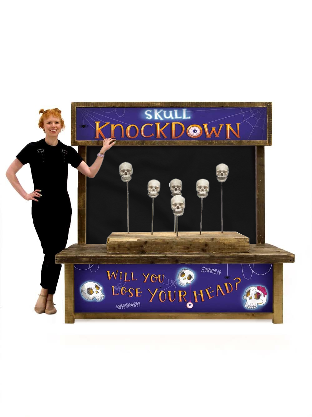 SN9815 Skull Knockdown Halloween Fairground Game (Childrens) with model _optimised