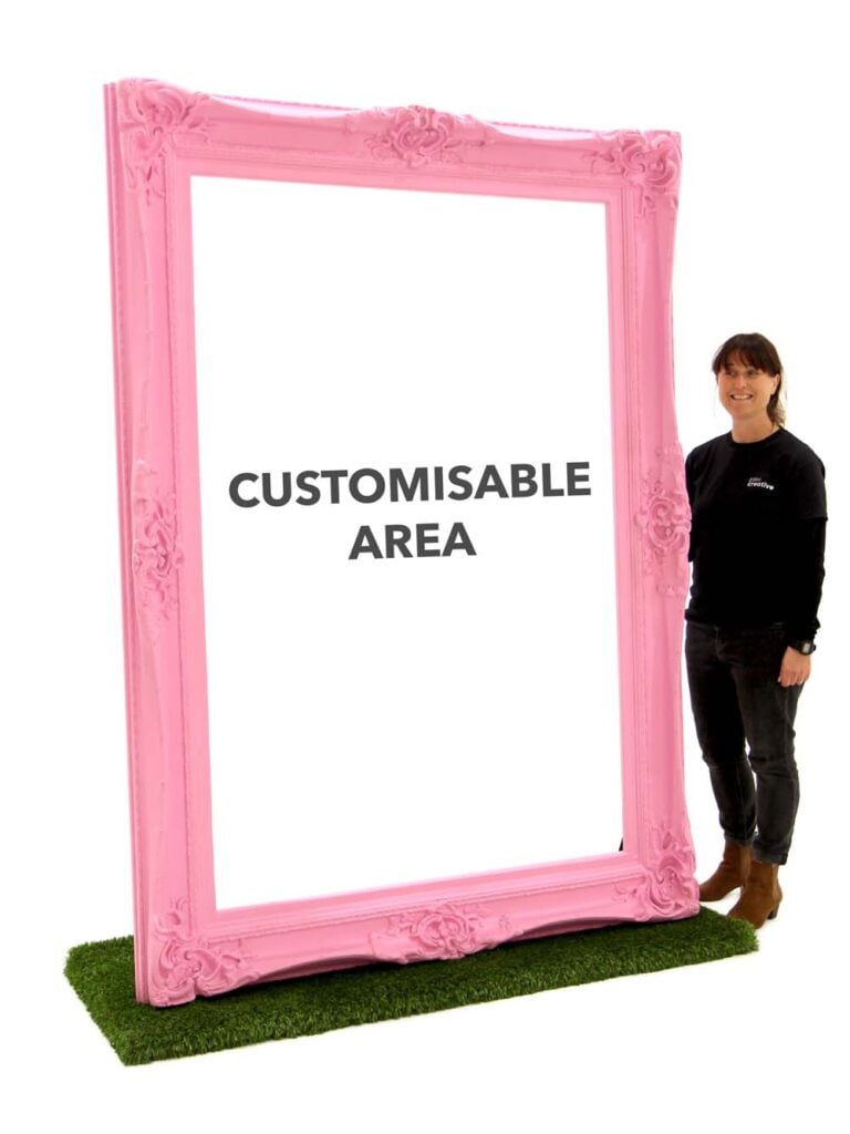 Customised Giant Light Pink Frame | EPH Creative - Event Prop Hire