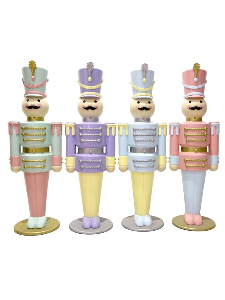 Pastel Nutcrackers Set of 4 EPH Creative Event Prop Hire