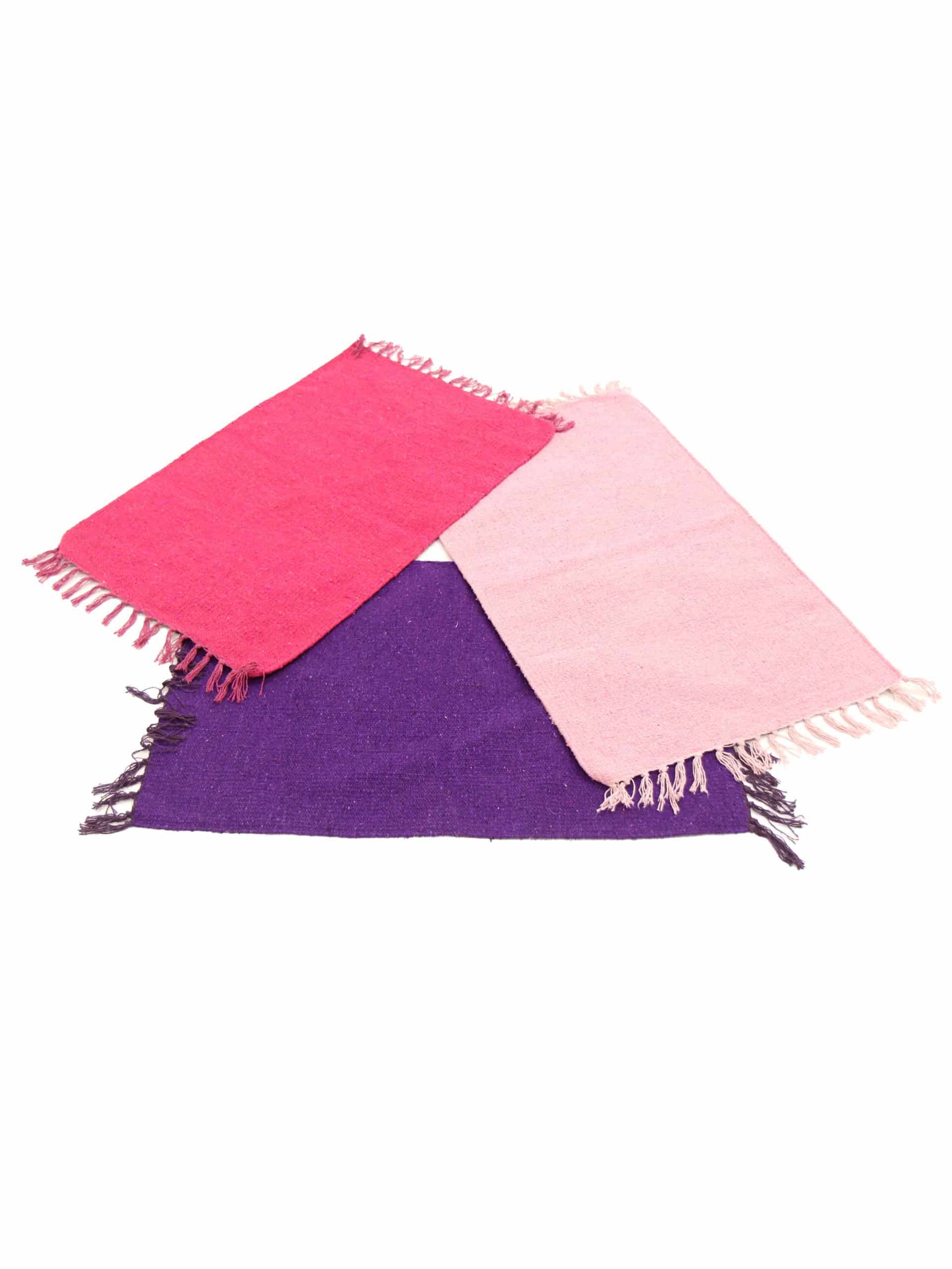 Woven Rugs - Set of 3 - Pinks