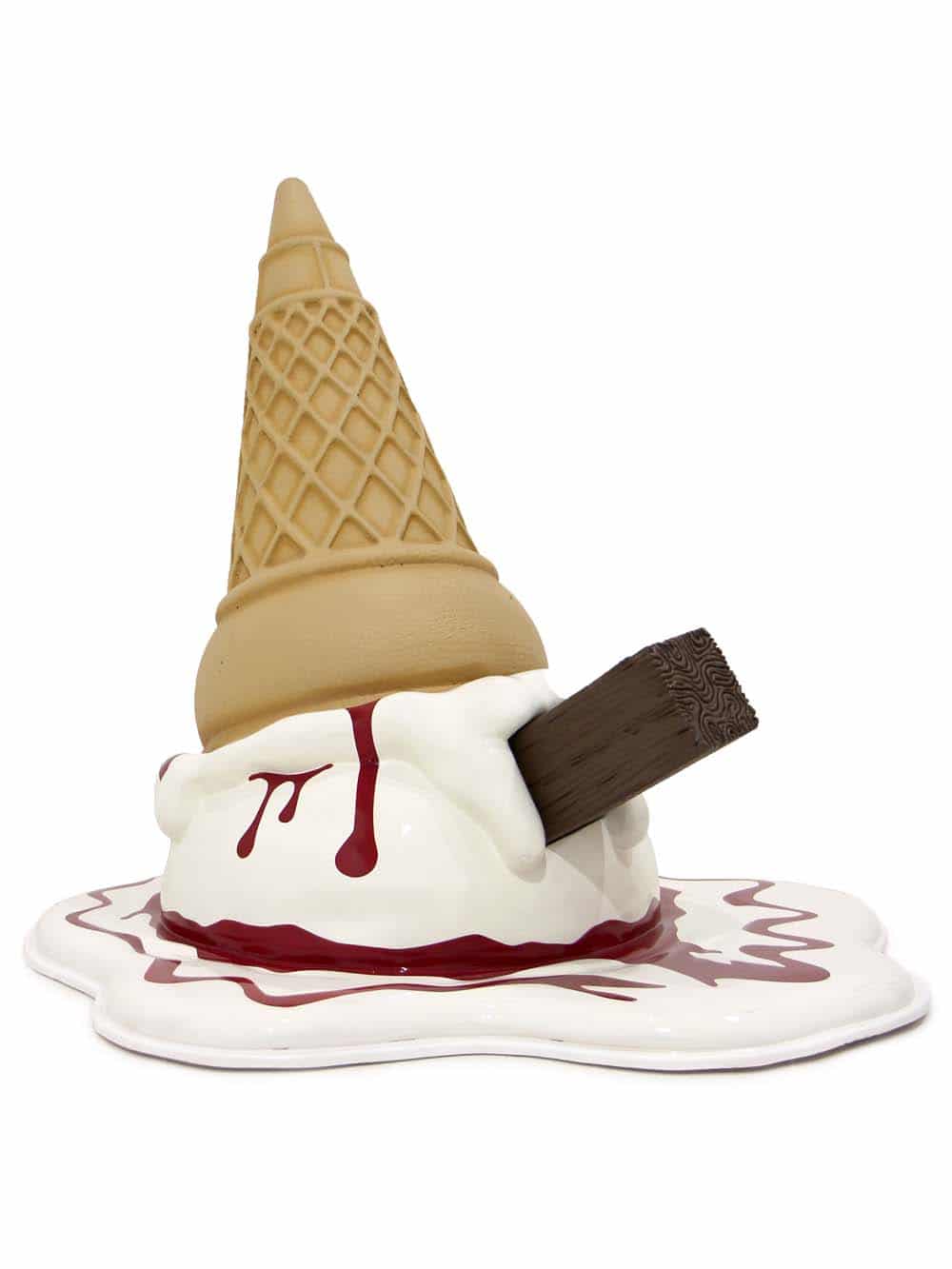 Large dropped Ice Cream - Vanilla & Raspberry