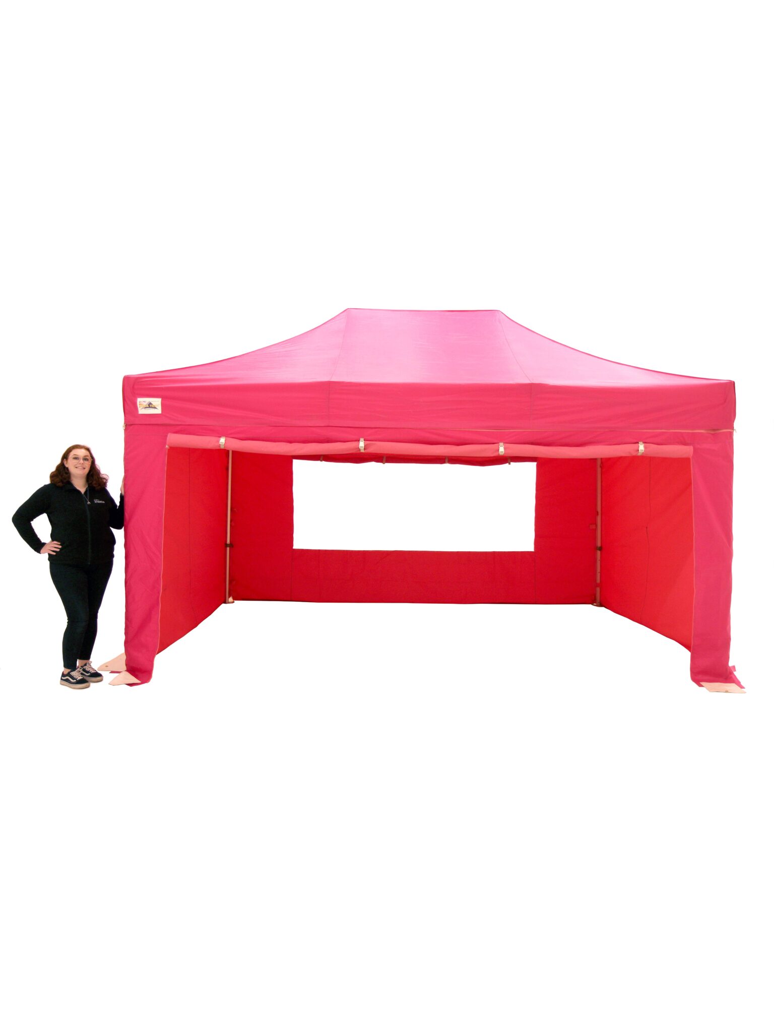 3m x 4.5m Gazebo (With Sides) Pink EPH Creative Event Prop Hire