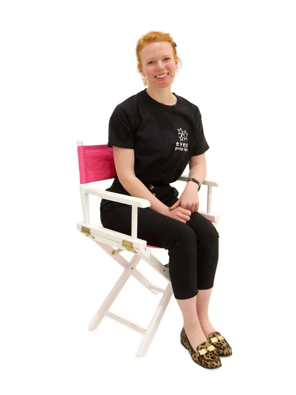 Director's Chair Pink/White EPH Creative Event Prop Hire