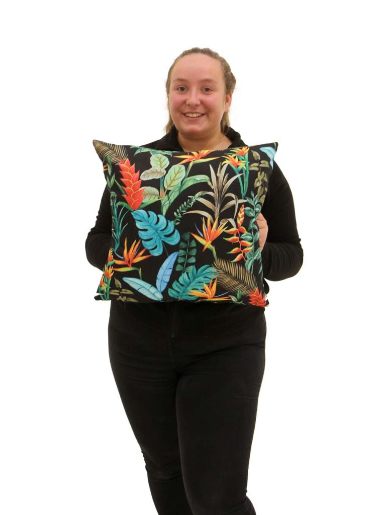 Outdoor Cushion Tropical Print EPH Creative Event Prop Hire