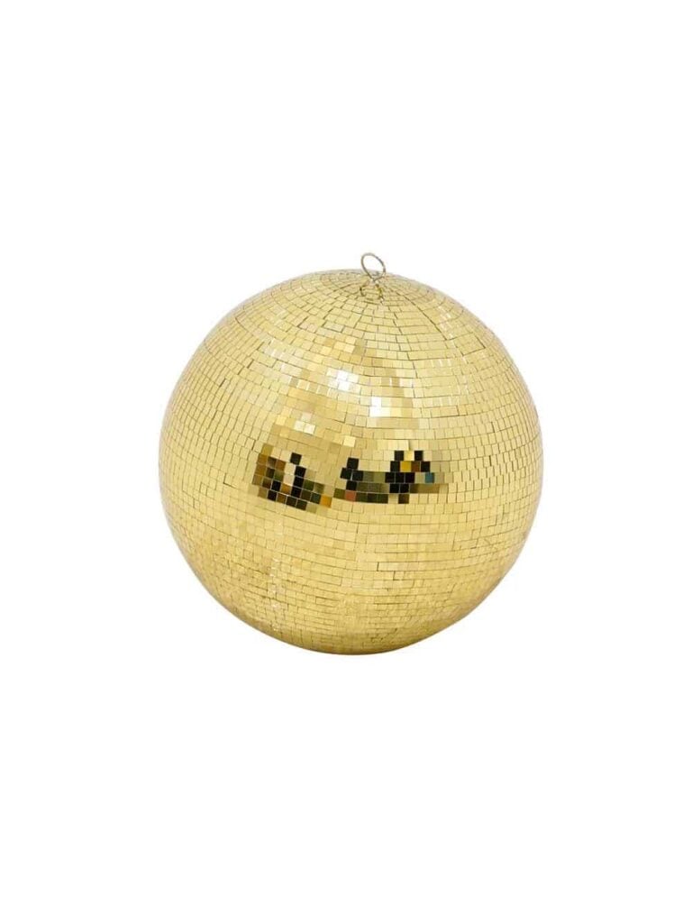Gold Mirror Ball 40cm EPH Creative Event Prop Hire