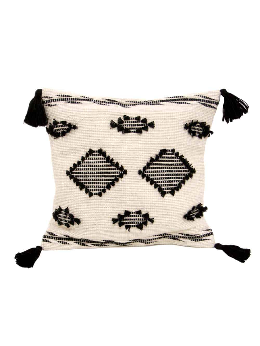 SN13288 _Tassel Cushion - Black & Cream_event_prop_hire_EPH_Creative_537