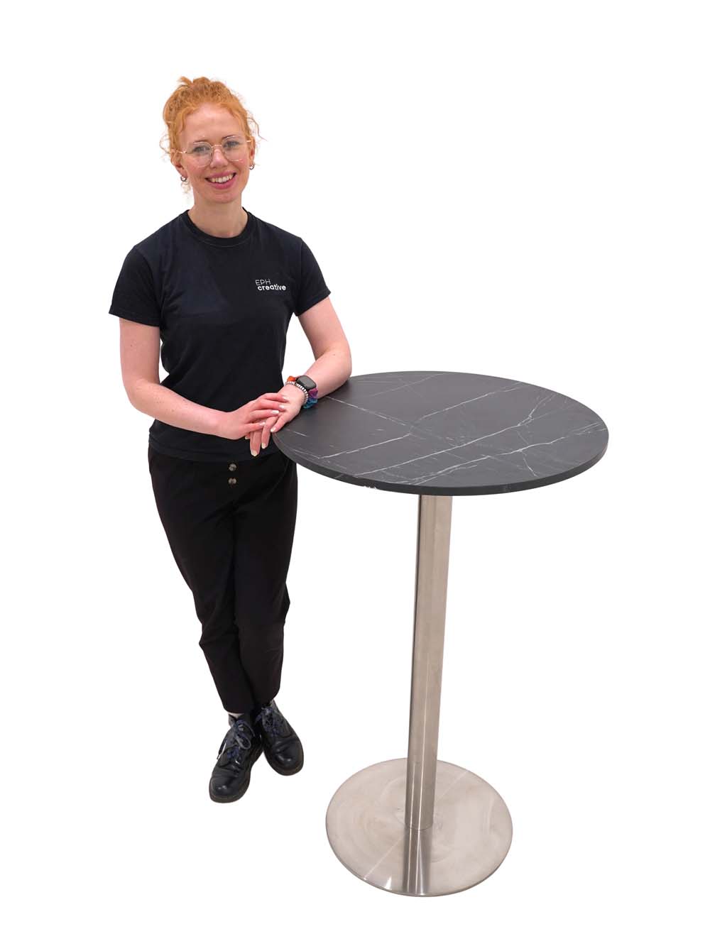 SN15856 _Poseur Table - Black Marble Effect Top & Brushed Steel Base_event_prop_hire_EPH_Creative_285 copy _optimised