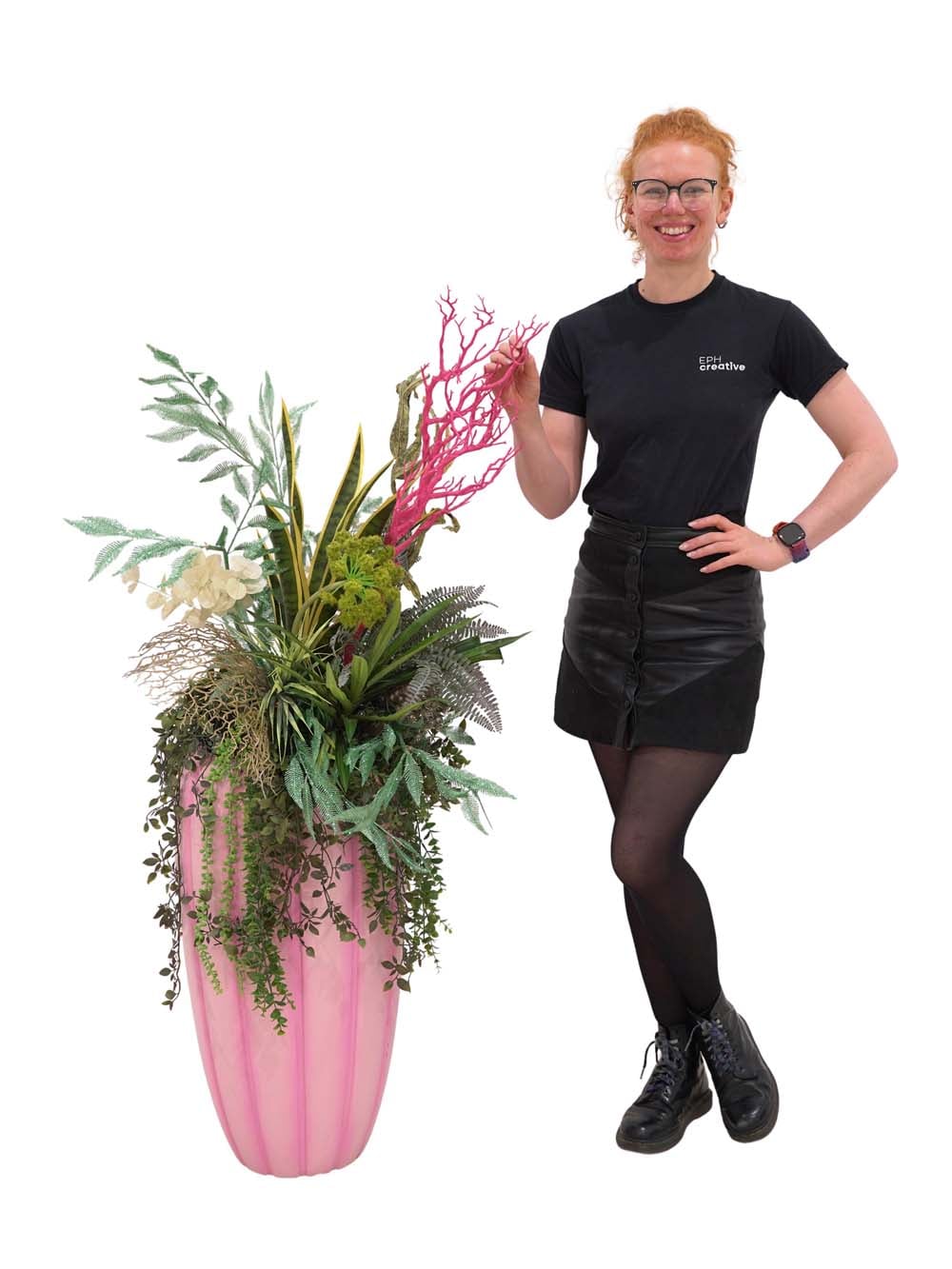 SN15957 _Potted Floral Display - 'Under the Sea' - Tall Pink Pot_event_prop_hire_EPH_Creative_964 copy _optimised