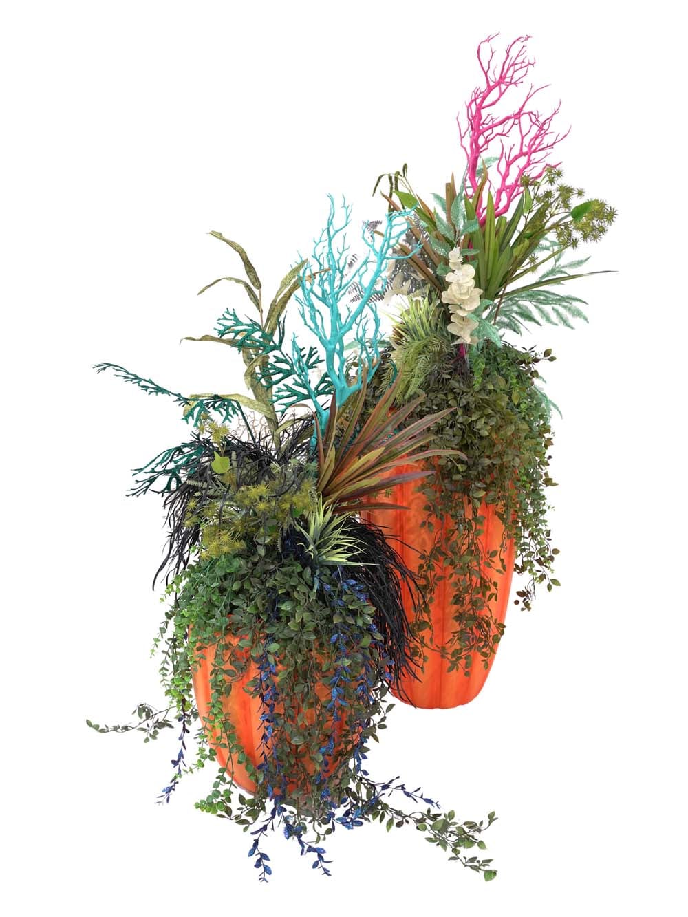 SN15958 _Potted Floral Display - 'Under the Sea' - Tall Orange Pot_event_prop_hire_EPH_Creative_826 copy _optimised