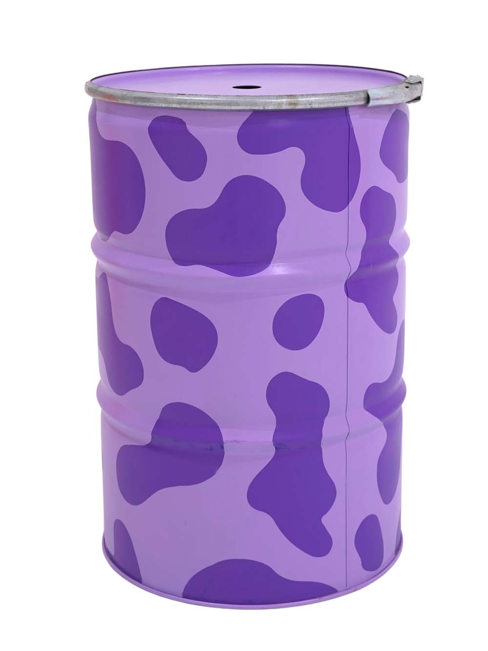 SN16269 _Steel Oil Drum - Cow Print - Purple_event_prop_hire_EPH_Creative_055 copy _optimised