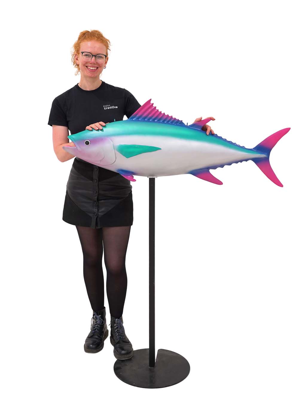 SN16318 _Colourful Fish - Silver_Turquoise - (Floor Standing)_event_prop_hire_EPH_Creative_124 copy _optimised