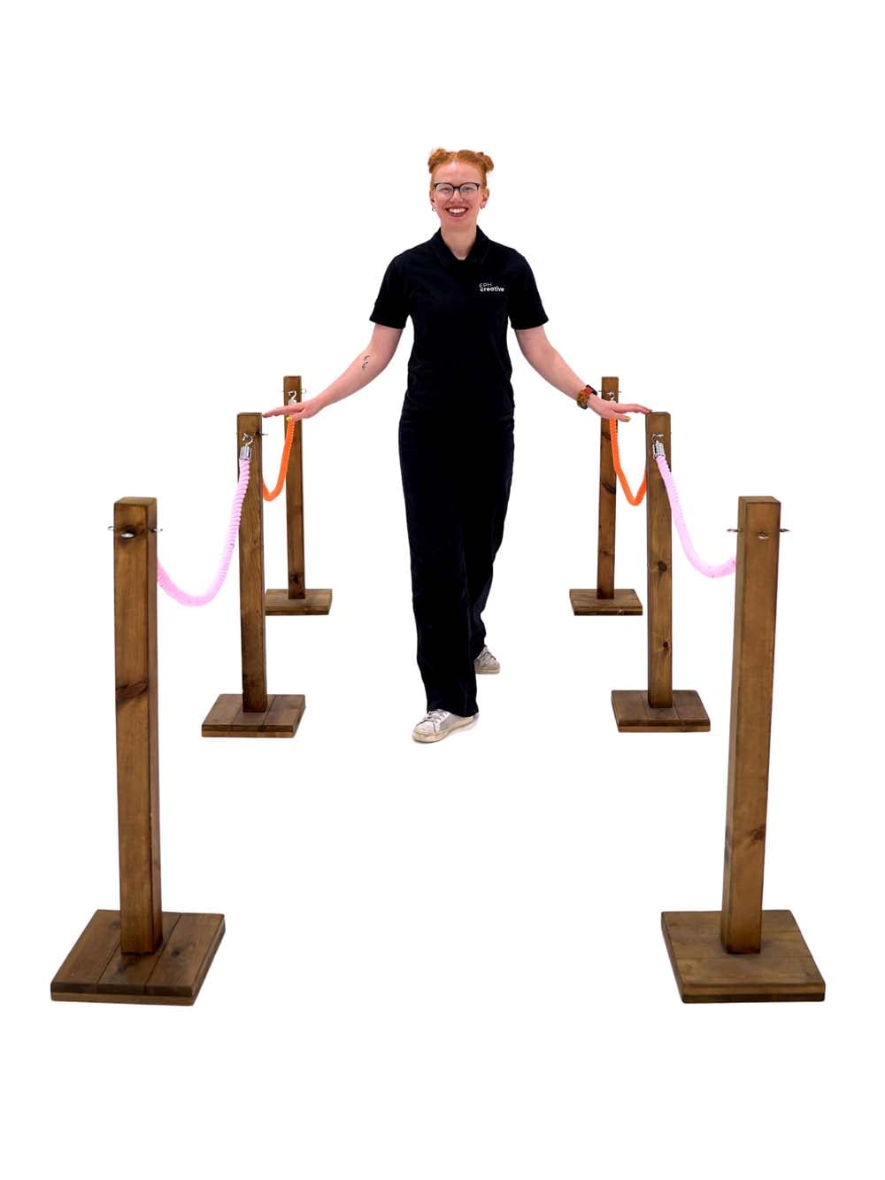 SN16416 _Rustic Walkway - Pink_Orange - (6 Stanchions, 4 Ropes)_event_prop_hire_EPH_Creative_102 copy _optimised