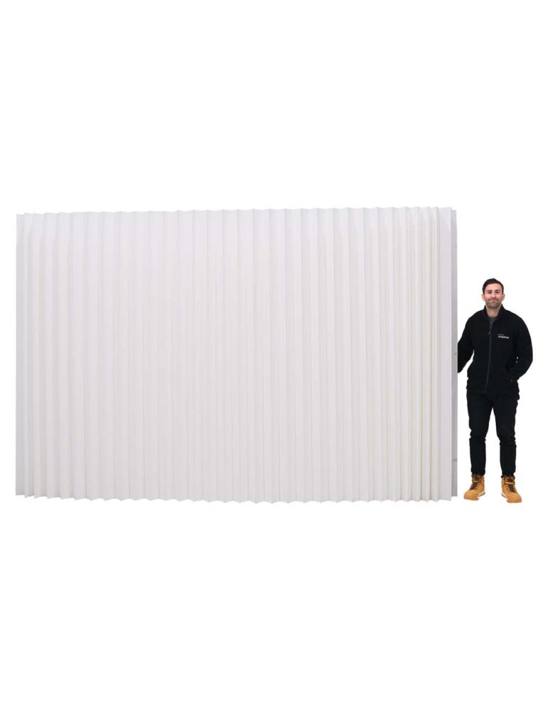 Concertina Paper Wall – 3m x 2.4m – White